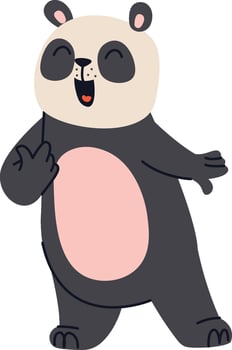 Cartoon Panda with Open Arms vector