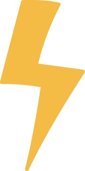 Lightning Bolt Shape Element vector