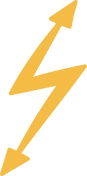 Zigzag Lightning Bolt Symbol Design vector