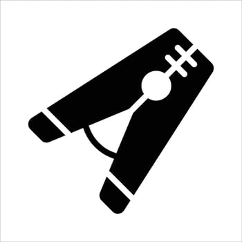 Premium glyph icon of small clothes pin clip. vector