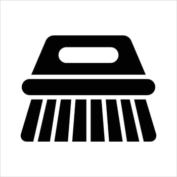 Well designed glyph icon of firm scrubbing brush. vector