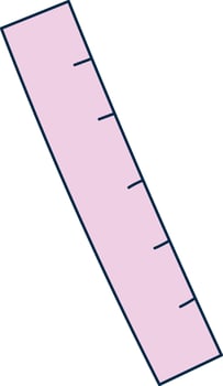 Cartoon Ruler with Measurement Marks vector