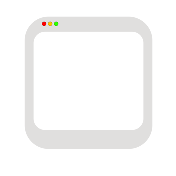 a white computer monitor with a green and red button png