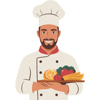 Chef Holding a Plate of Food png
