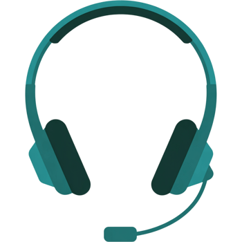 Green Headphones with Microphone png