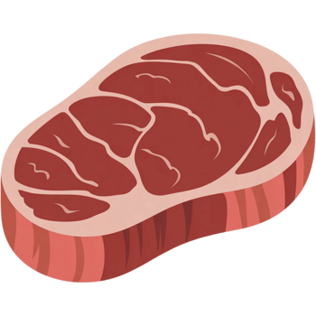 Raw Marbled Beef Steak Illustration png