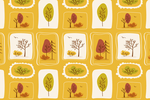 Colorful tree pattern design vector