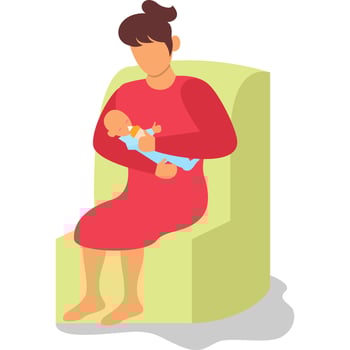 Newborn Bonding Time Illustration vector