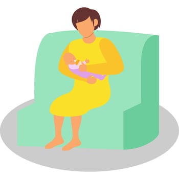 Breastfeeding at Home vector