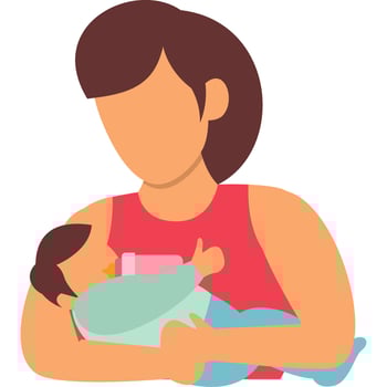 Cozy Mother and Infant Clipart vector