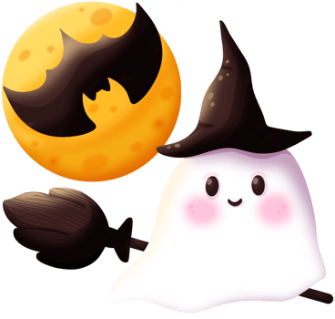 Full moon ghost halloween png