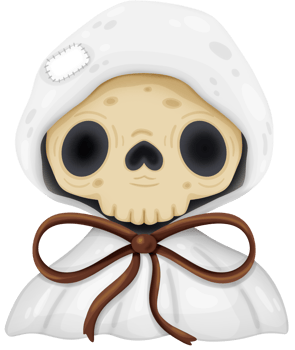 Skull ghost halloween day png