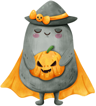ghost halloween and pumpkin png