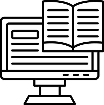 Elearning Outline Style Icon vector