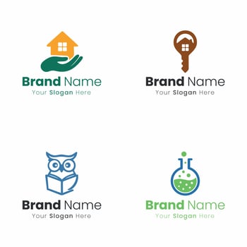 Creative and Unique Logo Designs for Your Business Brand Identity and Visual Branding vector