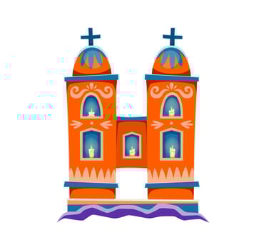 Day of the Dead font cemetery monument letter H vector