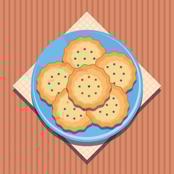 Flat Illustration of Butter Cookies vector