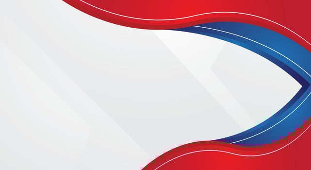 Abstract wavy red and blue gradient background vector