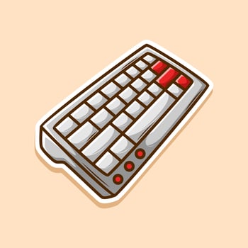 Graphic of a computer keyboard illustration vector