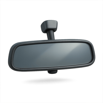 Car Rearview Mirror with Mounting Arm png