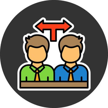 Candidate Selection Minimal Filled Grey Circle Icon vector