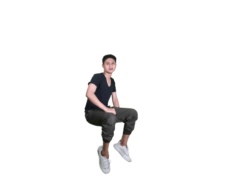 Motivated Male Gesturing Upward png