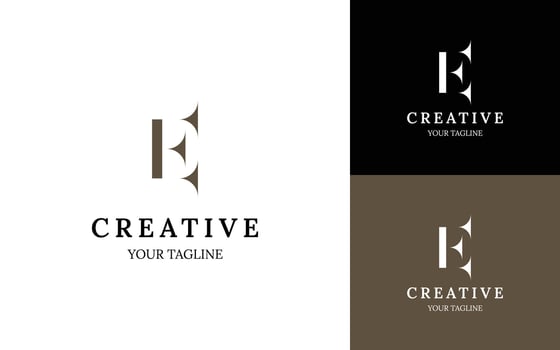 Luxury letter E logo design can be use for fashion brand vector