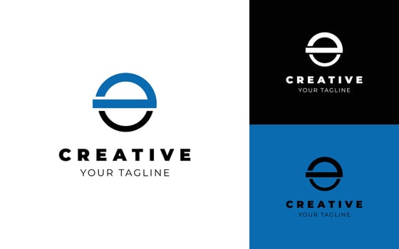 Monogram logo with clean letter E lowercase for your brand vector