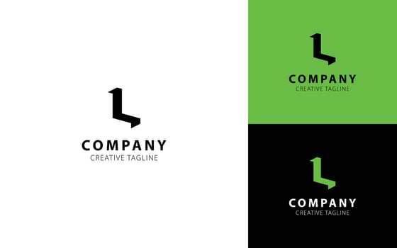 Letter L 3D logo design with isometric top-left view for your brand vector