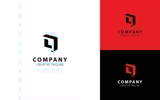 Letter Q 3D logo design with isometric top-left view for your brand vector