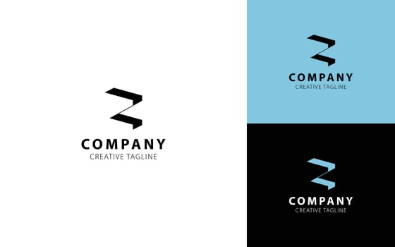 Letter Z 3D logo design with isometric top-left view for your brand vector