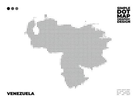 Venezuela minimalist dot map design use for infographic element vector