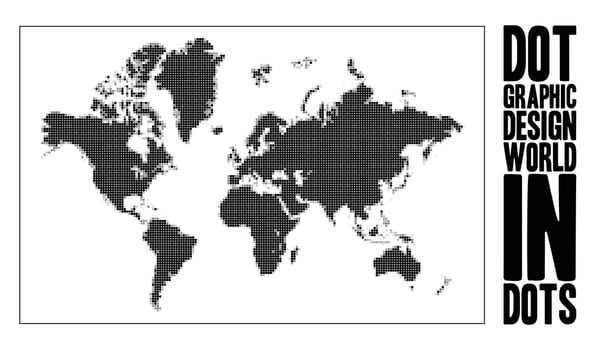 World minimalist dot map design use for infographic vector