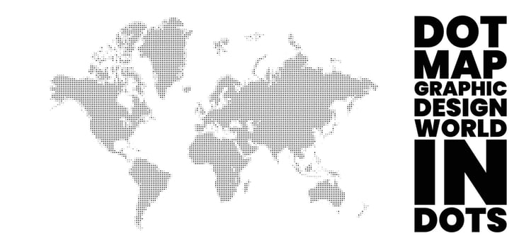World minimalist dot map design use for infographic element vector