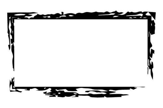 Monochromatic Ink Border Graphic Design Element for Posters vector