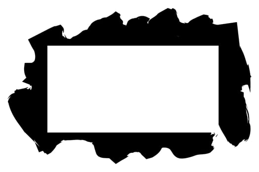 Modern, abstract black ink frame, perfect for branding, print, or social media projects. graphic with a rectangular shape and irregular edges. Ideal for logos, posters, and banners. vector