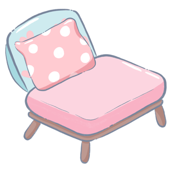 furniture with pillow cartoon illustration in flat style for interior and home decor concepts png