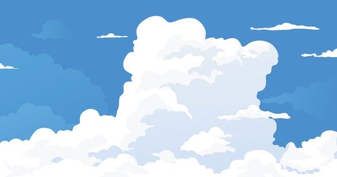 White clouds on a blue sky background, summer sky background vector
