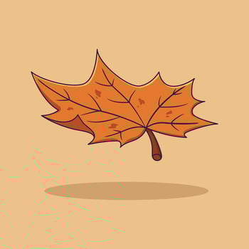 Orange leaf floating in the air vector