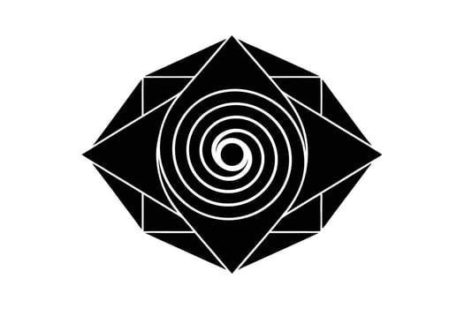 Spinning Rainbow Chakra Design on White Background vibrant vector