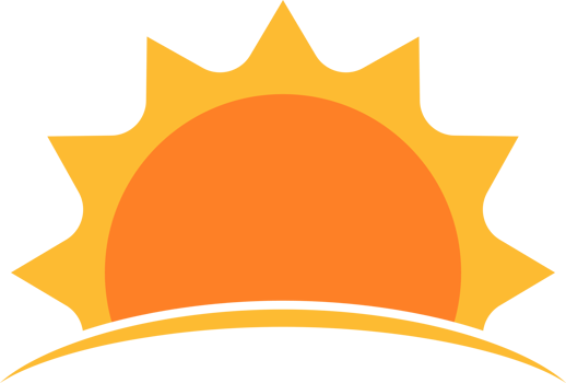 A half sun is setting downwards icon sunset concept for graphic design, logo, website, social media, mobile app, UI. illustration png