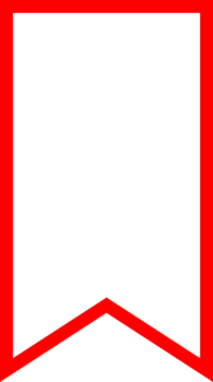 Red line ribbon label tag frame png