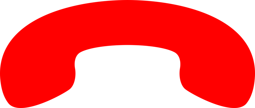 Red hang up the phone png