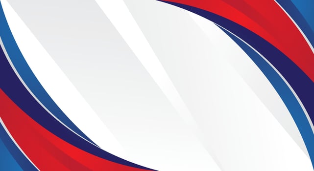Abstract modern blue red gradient curved shape on white background vector