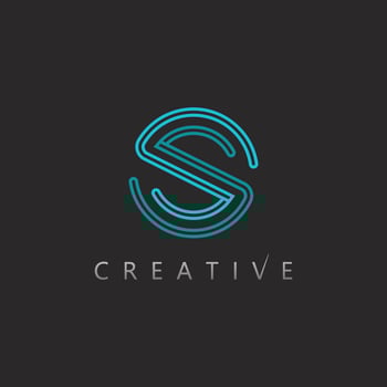 Layered S Symbol Logo in Abstract Geometry for Creative Branding Kit vector