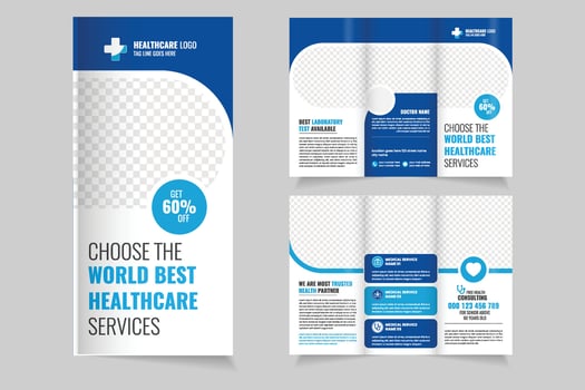 Brochure for world best healthcare services vector