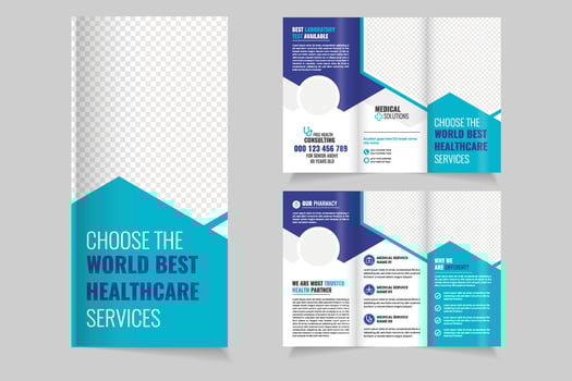 Brochure for healthcare services vector