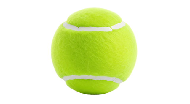 A vivid, close-up view of a tennis ball. png
