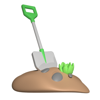 Shovel 3D Illustration png