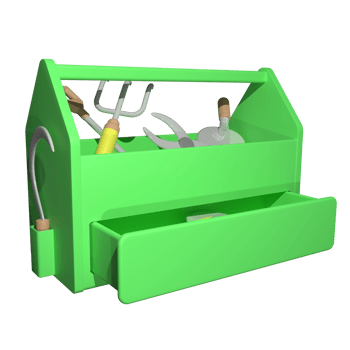 Gardening Toolbox 3D Illustration png